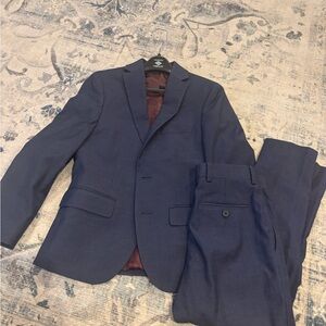 Joseph Abboud Navy Blue Two-Piece Suit - Blazer & Trousers